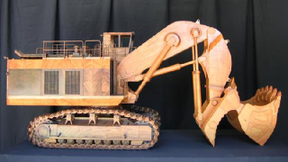 This Wooden Excavator Won't Demolish a House but Its Details Will Blow Your Mind